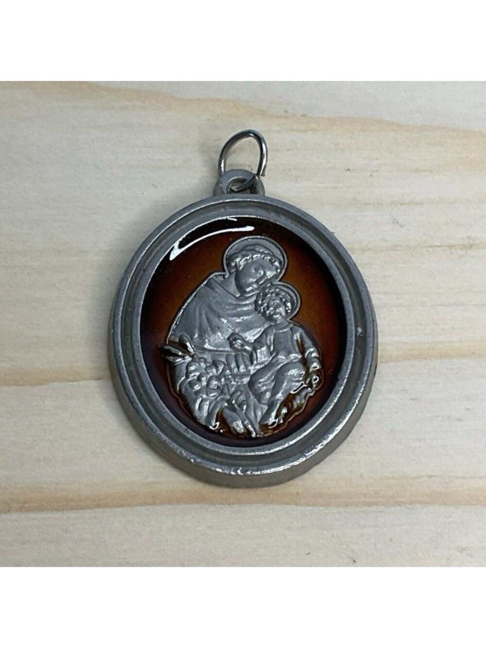 Vintage St. Anthony Religious Medal Pendant
